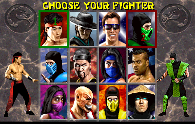 mk2_choose Mortal Kombat II: Choose Your Fighter: SNES